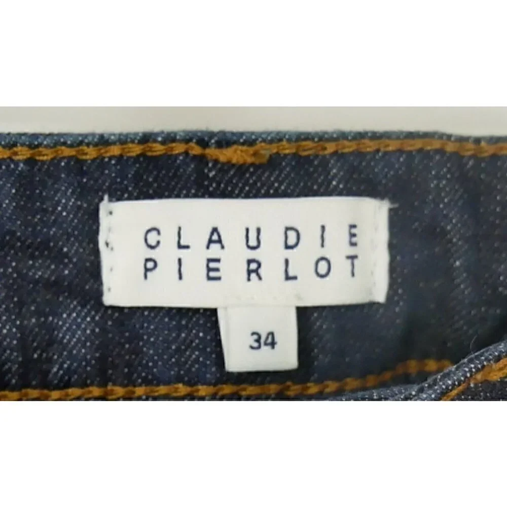 NWOT Claudie Pierlot Button‎ Fly High Rise Skinny Jeans Blue 26